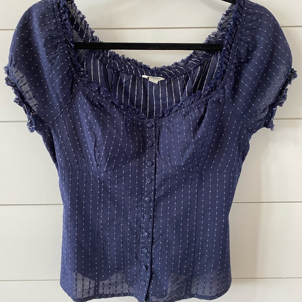 Guess, size small, blue blouse